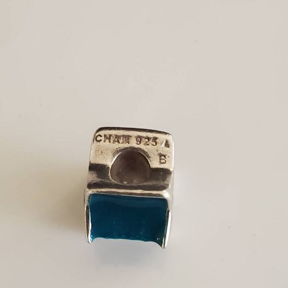 Chamilia Sterling Silver Small Star Charm Spacer with Blue and Green Accents - Picture 2 of 4